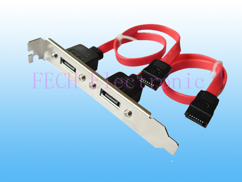 2Port Motherboard SATA Female T0 eSATA Male W/Bracket 2Port Motherboard SATA Female T0 eSATA Male W/Bracket