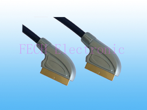 Scart 21P  M TO M  Metal Body    