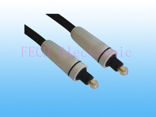 Deluxe Toslink/Deluxe Toslink Optical Fiber Cable OD6.5MM Metal Body