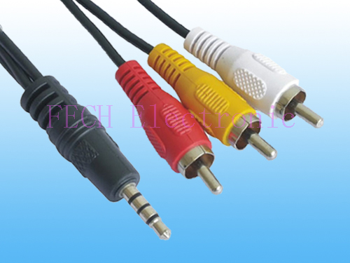 3.5mm Stereo Plug TO 3*RCA Plug