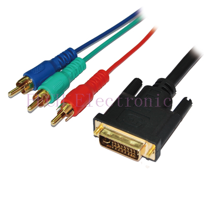 RGB Component DVI （12+5）M   TO   3*RCA
