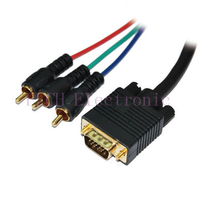 RGB Component Cable HDB15 M / 3*RCA Plug