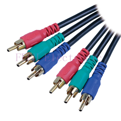 3*RCA Plug TO 3*RCA Plug(RGB) GOLD