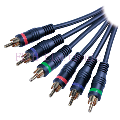 3*RCA Plug TO 3*RCA Plug(RGB) GOLD