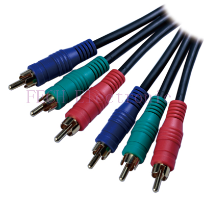 3*RCA Plug TO 3*RCA Plug(RGB) GOLD