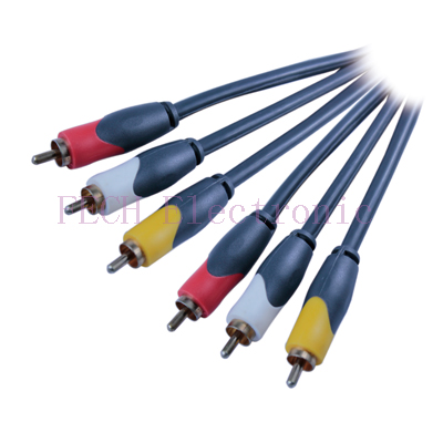 3*RCA Plug TO 3*RCA Plug(AV Cable) GOLD