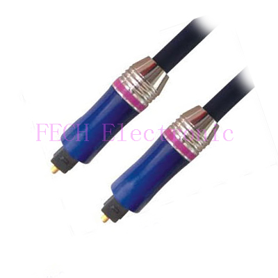 Deluxe Toslink/Deluxe Toslink Optical Fiber Cable OD8.0MM Metal Body 