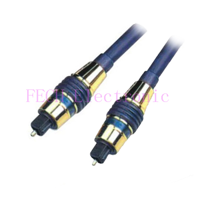 Deluxe Toslink/Deluxe Toslink Optical Fiber Cable OD8.0MM Metal Body