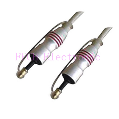 Toslink 3.5mm Mini Plug Optical Fiber Cable OD6.0MM Metal Body
