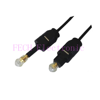 Toslink Mini Plug Optical Fiber Cable OD2.2MM Mold Type
