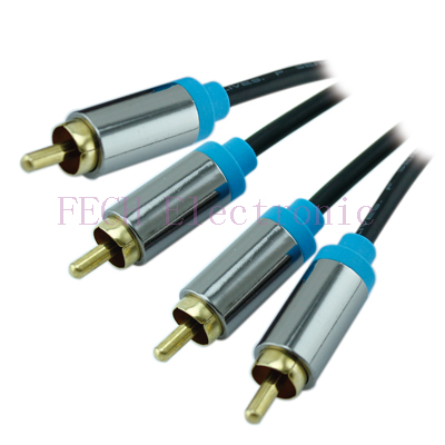 2*RCA Plug TO 2*RCA Plug (GOLD H.Q)