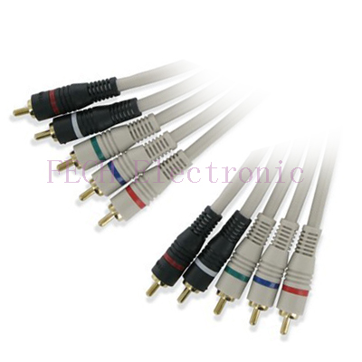  5-Wire RCA HDTV Component Video Jumpers