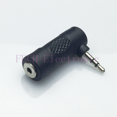 FVAR32 2.5mm Right Angle Adapter, Male/Female Stereo (3 connector)
