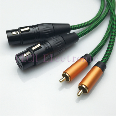 FV1174 2*XLR 3P Female to 2*RCA Male Microphone Cable