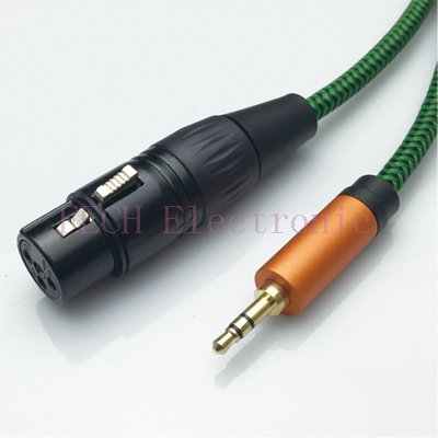 FV1372 XLR 3P Female to 3.5mm TRS Stereo Male Microphone Cable