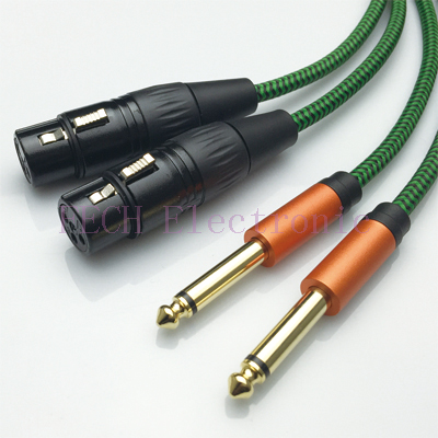 FV1674 2*XLR 3P Female to 2*6.35mm(1/4